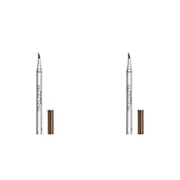 L'Oreal Paris Micro Ink Pen by Brow Stylist, Longwear Brow Tint, Hair-Like Effect, Up to 48HR Wear, Precision Comb Tip, Light Brunette, 0.033 fl; oz. (Pack of 2)