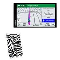 BoxWave Case Compatible with Garmin DriveSmart 61 LMT-S - Zebra Plush SlipSuit, Animal Print Padded Soft Sleeve