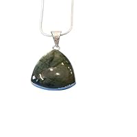 925 Sterling Silver Blue Fire Labradorite Gemstone Pendant Gift Jewelry