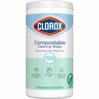 Clorox 32486 Free & Clear Cleaning Wipe, Compostable, 75-Ct. - Quantity 6