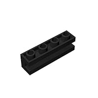 Gobricks GDS-1193 Brick, Modified 1 x 4 with Groove Compatible with Lego 2653 Children's Toys Assembles Building Blocks Tech (26 Black(080),20 PCS)
