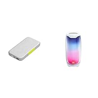 Pulse 4 - Waterproof Portable Bluetooth Speaker with Light Show and InfinityLab InstantGo 10000mAh Wireless Power Bank (White)
