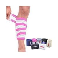 Elasticity Calf Thigh Support Knee Brace Leg Compression Strap Wrap Support Bandage Brace Guard Injury Pain Sports Safety Pad, Pack of 2