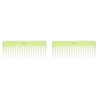 Diane oil-infused detangler comb, 6-inch, green, DBC025 (Pack of 2)