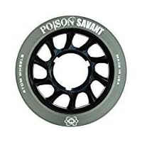 Atom Poison Savant Wheels with Bionic Bearings 8mm Full Set of 8 - Black