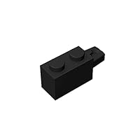 Gobricks GDS-1093 Hinge Brick 1 x 2 Locking with 1 Finger Horizontal End Compatible with Lego 30541 All Major Brick Building Blocks Technical Parts Assembles (26 Black(080),14PCS)