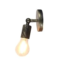 Single Head Industrial Wall Light, Distressed Metal Wall Sconce, Antique E27 Decorative Wall Lighting Fixtures Kit, Vintage Iron Wall Lamps for Farmhouse, Loft, Barn