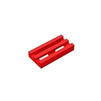 Gobricks GDS-602 Radiator Grille 1X2-1x2 Grid Panel Compatible with Lego 2412 30244 All Major Brick Brands Toys Building Blocks Technical Parts Assembles DIY (21 Red(010),50 PCS)