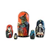Made in Russia Halloween Witch Nesting Doll 5pc./6