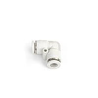 3D Printer Parts & Accessories - PV L-Type Tracheal Connector Fast Plug-in Joint Pneumatic Components Diaphragm Through Joints Connect 4mm 6mm 8mm 10mm 12mm - (Size: PV8, Color: White)