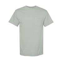 Comfort Colors Men's Adult Short Sleeve Pocket Tee, Style 6030 (Small, Bay)