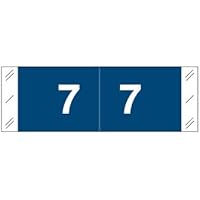 File Folder Labels, Number 7, Tabbies 11850 Match - CBNM Series Chart Stickers, Dark Blue, 1/2