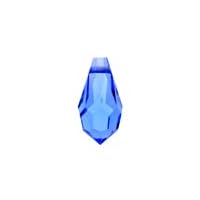 144 Pieces 9x18mm Preciosa Czech Crystal Drop Pendant Faceted Drop Clear Beads, Sapphire