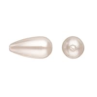 Acrylic Beads, White, Teardrop, 22x12mm Sold per Pack of 45pcs
