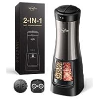 & 2 in 1 Electric Salt and Pepper Grinder Set Shaker - Automatic Salt and Pepper Grinder Mill Dual Combo