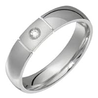 Alexa exquisite comfort fit 10K white gold with diamond band