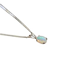 Ethiopian Opal Oval Pendant Gemstone 925 Sterling Silver Handmade Jewelry