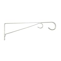 85552DGT Plant Bracket, Hanging, White Powder-Coated Steel, 15-in. - Quantity 1