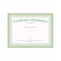 Certificate-Ordination (Matthew 28:19-20) (Green Foil Embossed Premium Stock) (Pack of 6)
