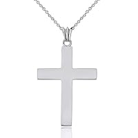 SOLID CROSS IN STERLING SILVER (1.8