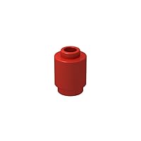 Classic Red Brick Round Bulk, Red Brick Round 1x1, Building Round Bricks Flat 100 Piece, Compatible with Lego Parts and Pieces: 1x1 Red Round Bricks(Color: Red)