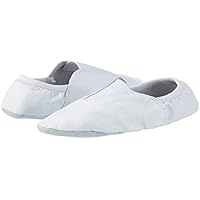 Toddler & Kids White Gymnastic Shoes - Trampoline Shoes Gymnastics - Tumbling Shoes - Agility Gym Shoes Goat Leather Slip-on Rubber Sole