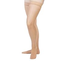 Allegro 8-15 mmHg Essential 82 Sheer Support Compression Stockings - Thigh High, Closed Toe, Compression Hose for Women