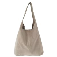 Ladies New Italian Genuine Real Suede Leather Oversize Slouch Shoulder Tote Bag