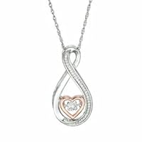 1.50Ct Round Cut Diamond Infinity Pendant Necklace 14k Two-Tone Gold Plated