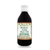 Brahmi Amla Hair Oil – Improves Blood Circulation – Calms Mind and Hair Strength Oil – Cold Pressed Premium Oil – Non GMO, Organic, Vegan – 7.1 fl oz – 210 ml