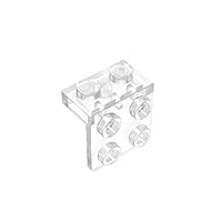 Gobricks GDS-641 Angle Plate 1X2 / 2X2 Compatible with Lego 44728 21712 92411 All Major Brick Brands Toys Building Blocks Technical Parts Assembles DIY (40 Trans-Clear(180),20 PCS)