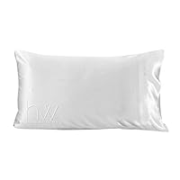 Hairembrace Silk Pillowcase for Hair and Skin Queen - White Silk Pillowcase 1-Pack 20x30 inches - 100% Mulberry Silk Pillow Case Set of 1 with Hidden Zipper