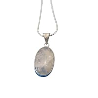 925 Sterling Silver Oval Moonstone pendant weddiing anniversaary gift jeweley for her
