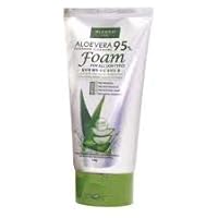 Aloevera Cleansing Foam 130g -Organia Aloe Vera Soothing Cleansing Form 95% Remove Make up & Dirtiness Gently with Soft, Silky Texture Foam