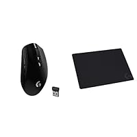 Logitech G305 Lightspeed Wireless Gaming Mouse, Hero 12K Sensor, 12,000 DPI, Lightweight, 6 Programmable Buttons, 250h Battery Life + Logitech G240 Cloth Gaming Mouse Pad