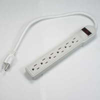 1.5 Ft 6-Outlet Surge Protector 14AWG/3 15A, 90J, 2 Pack