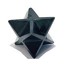 Jet Black Tourmaline Merkaba 1 inch Star Healing Gemstone Spiritual Divine India Crystal Therapy Geometry