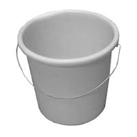 Household Bucket with Metal Bracket and Measurement, 10 L, One Size, White