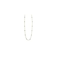 18k Two tone Gold Diamond Stations Necklace 20 Inch Measures 4mm Wide Jewelry Gifts for Women