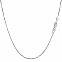 The Diamond Deal 14k SOLID Yellow or White Rose/Pink Gold 0.7MM Adjustable Box Chain Necklace For Pendants And Charms (Adjustable upto 22