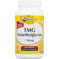 Vitacost TMG - Trimethylglycine (Betaine Anhydrous) - 750 mg - 180 Capsules