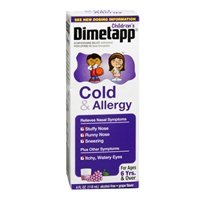 Dimetapp Childrens Cold Allergy Elixir Liquid Grape, Grape 4 oz (Pack of 2)