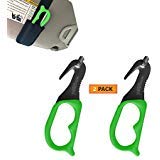 StatGear SuperVizor XT Auto Emergency Rescue Escape Tool - Seatbelt Cutter & Window Glass Breaker Hammer Survival - Mounts Right to Your Sun-Visor! Pack of 2
