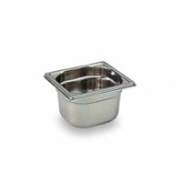 Stainless Steel Gastronorm Pan 1/6 one sixth size. 65mm deep. 1 litre capacity.