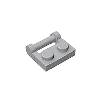 Gobricks GDS-645 1x2 Single Side Handle Hinge Plate Compatible with Lego 48336 All Major Brick Brands Toys Building Blocks Technical Parts Assembles DIY (194 Light Bluish Gray(071),30 PCS)