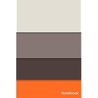 Notebook: Simple And Elegant eye pleasing colorful Notebook Colors :Moon Mist-Americano-Taupe-Orange/Lined and numbred Notebook / Journal Gift, 120 Pages, 6x9, Soft Cover, Matte Finish