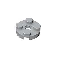 Gobricks GDS-609 Plate 2X2 Round Compatible with Lego 4032 All Major Brick Brands Toys Building Blocks Technical Parts Assembles DIY (194 Light Bluish Gray(071),50 PCS)