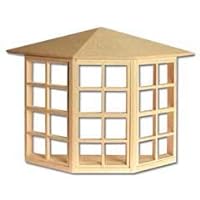 Dollhouse Miniature 24-Light Bay Window