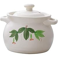 Ceramic Casserole Earthen Pot Casserole Dishes with Lids, Heat Storage and Insulation, Nutrition Upgrade, Easy to Clean-Capacity 1L/1.5L/2L/2.6L/3L
