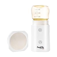 INTUITNO Baby Bottle Warmer FastClic Portable Bottle Warmer with Rechargeable Travel Bottle Warmer Cordless for Breastmilk and Formula with Fast Heating and Accurate Temperature (Warmer ONLY)